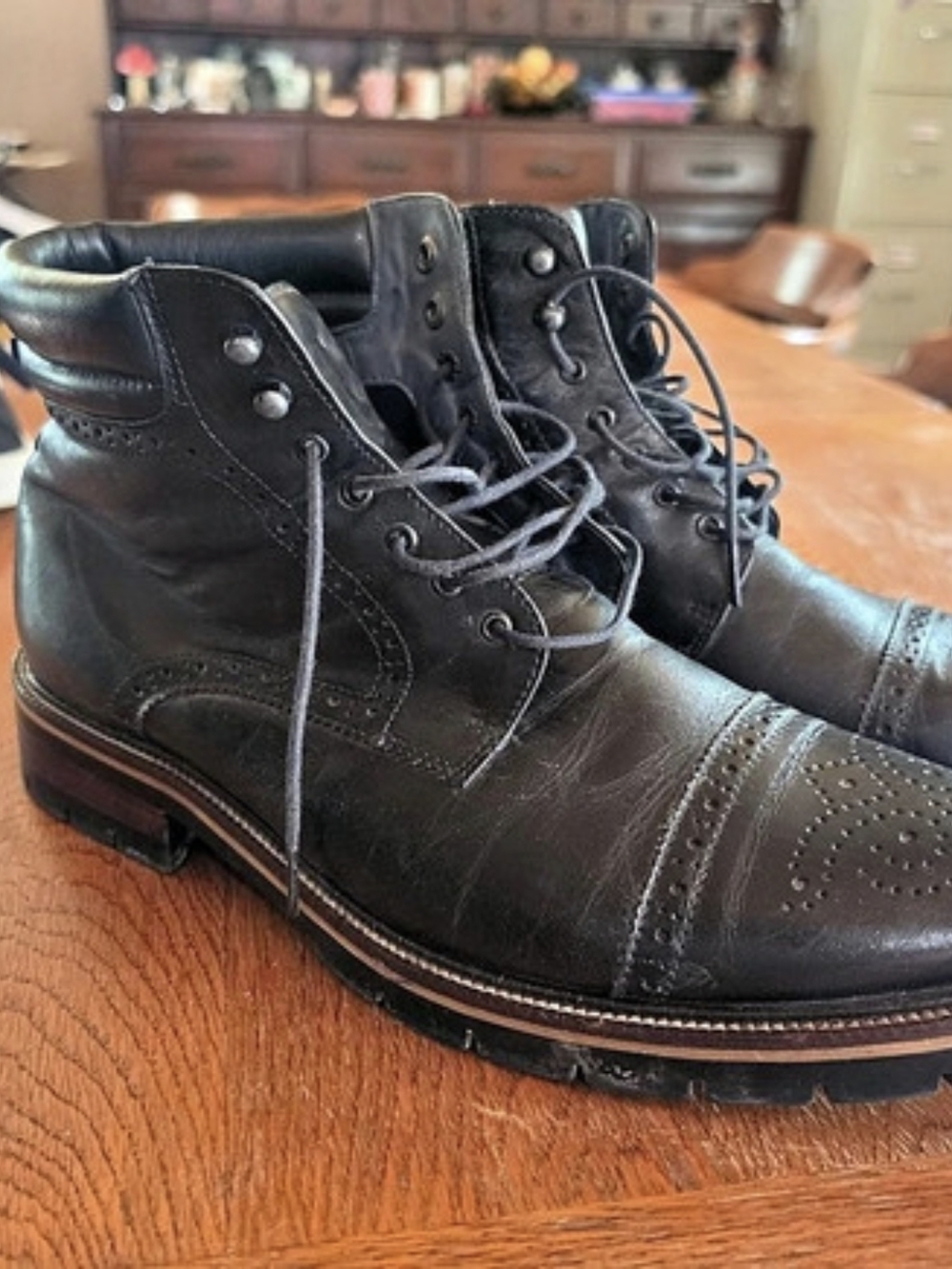 Johnston & Murphy XC Flex Cody Cap Toe Boot Black US 12 M